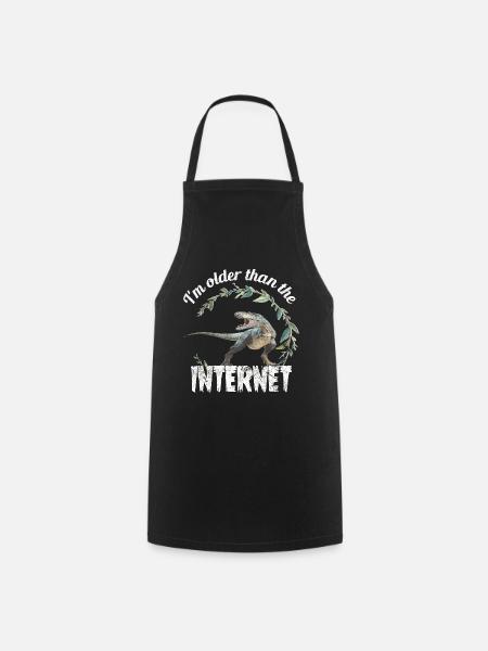 I’m older than the Internet + Dinosaur retro - Kochschürze - Schwarz