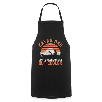 Kayak Dad Like A Regular Dad But Cooler - Cooking Apron - black - Front - AI Model Male 185 dark (185cm)