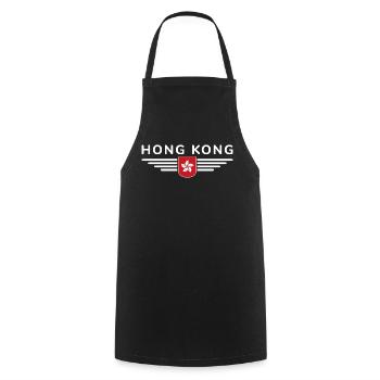 Ich liebe Honkong, Design T-Shirt Outfit - Kochschürze - Schwarz - Vorne - AI Model Male 185 dark (185cm)