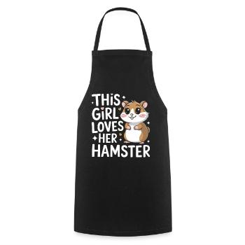 Hamster - Tablier de cuisine - noir - Devant - AI Model Male 185 dark (185cm)