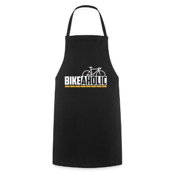 bike a holic - Cooking Apron - black - Front - AI Model Male 185 dark (185cm)
