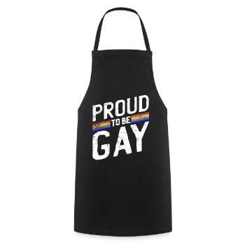 Gay Pride - Cooking Apron - black - Front - AI Model Male 185 dark (185cm)