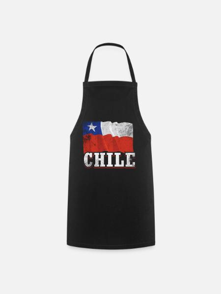 Drapeau du Chili - Tablier de cuisine - noir