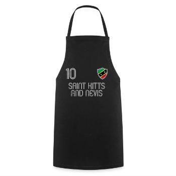 St. Kitts and Nevis Football Team - Cooking Apron - black - Front - AI Model Male 185 dark (185cm)