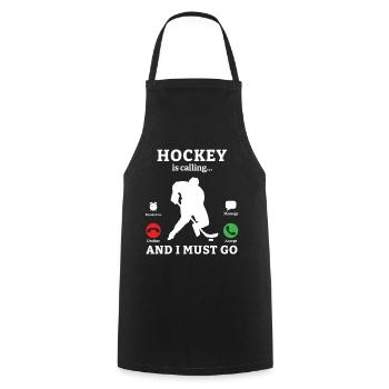 Hockey sur glace Hockey Joueur de hockey sur glace Équipe de hockey sur glace - Tablier de cuisine - noir - Devant - AI Model Male 185 dark (185cm)