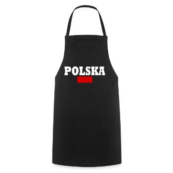 Polen - Kochschürze - Schwarz - Vorne - AI Model Male 185 dark (185cm)