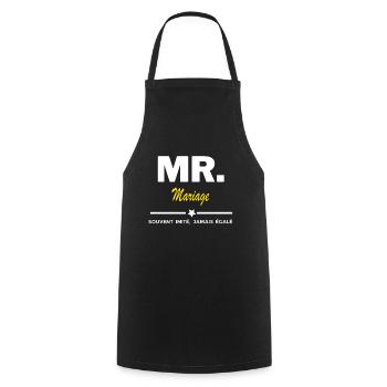 MR. souvent imité, jamais égalé Mariage - Tablier de cuisine - noir - Devant - AI Model Male 185 dark (185cm)