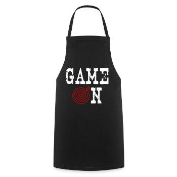 Darts Saying Game On Darten Fans Gift Idea - Cooking Apron - black - Front - AI Model Male 185 dark (185cm)