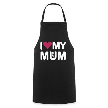 I love my Mum I love my Mummy - Kochschürze - Schwarz - Vorne - AI Model Male 185 dark (185cm)