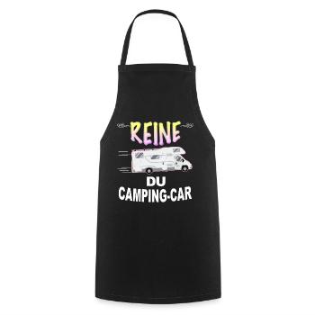 Camping-car Humour Femme Randonnée - Tablier de cuisine - noir - Devant - AI Model Male 185 dark (185cm)
