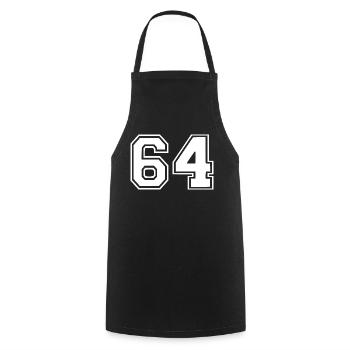 64 - Tablier de cuisine - noir - Devant - AI Model Male 185 dark (185cm)