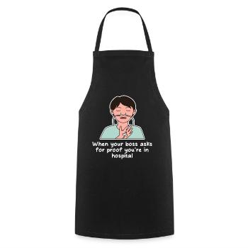 No working design for young proud Pinoys - Cooking Apron - black - Front - AI Model Male 185 dark (185cm)