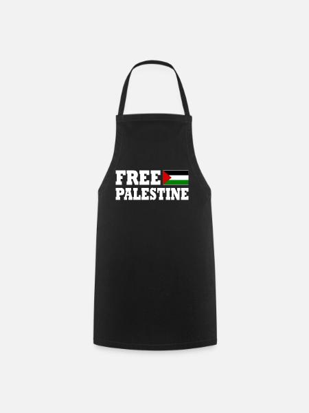 Free palestine - Cooking Apron - black