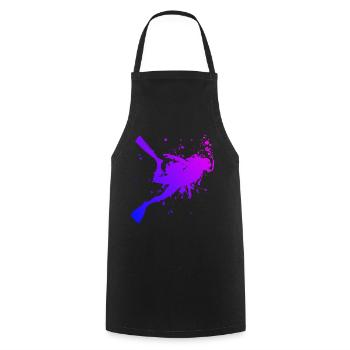 Scuba Diver Diving Men's Scuba Diving - Cooking Apron - black - Front - AI Model Male 185 dark (185cm)