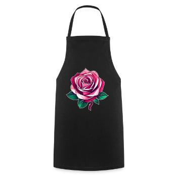 Pink Rose III - Tablier de cuisine - noir - Devant - AI Model Male 185 dark (185cm)