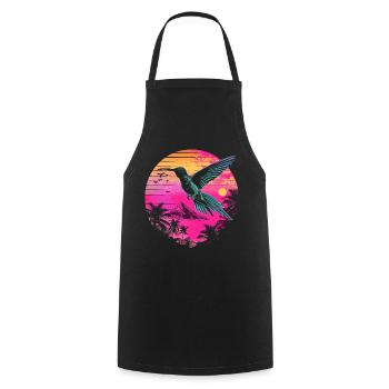 hummingbird, bird, nature, animals, wilderness, nectar - Cooking Apron - black - Front - AI Model Male 185 dark (185cm)