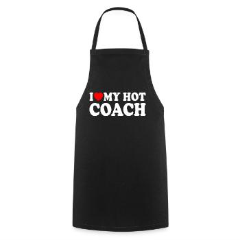 I love my hot coach - Tablier de cuisine - noir - Devant - AI Model Male 185 dark (185cm)
