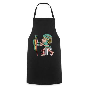 Maya kalender aztec Inka - Kochschürze - Schwarz - Vorne - AI Model Male 185 dark (185cm)