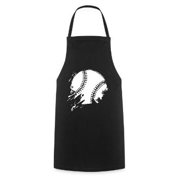 T-shirt de baseball - Tablier de cuisine - noir - Devant - AI Model Male 185 dark (185cm)