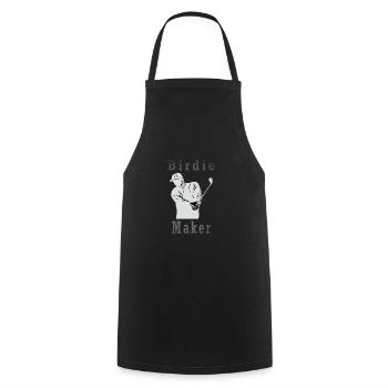 Birdie Maker. Birdie maker. For golfers - Cooking Apron - black - Front - AI Model Male 185 dark (185cm)