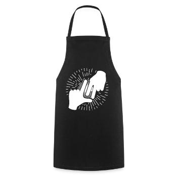 Los Angeles - Tablier de cuisine - noir - Devant - AI Model Male 185 dark (185cm)