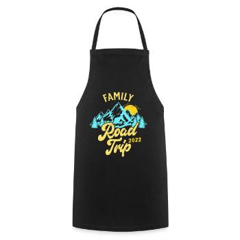Summer Holidays - Family Road Trip 2023 - Cooking Apron - black - Front - AI Model Male 185 dark (185cm)