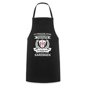Sardinia Flag Sardinian Flag No Therapy - Cooking Apron - black - Front - AI Model Male 185 dark (185cm)