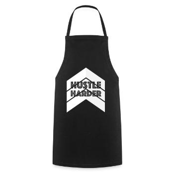 Hustle Harder | Business, Geld, Anzug, Job - Kochschürze - Schwarz - Vorne - AI Model Male 185 dark (185cm)