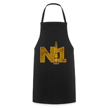 N1 Missile Soviet Union - Cooking Apron - black - Front - AI Model Male 185 dark (185cm)