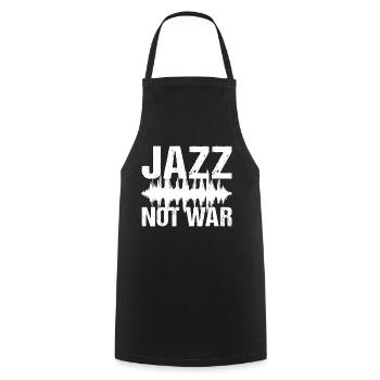 Jazz Not War Peace Jazz Musik - Kochschürze - Schwarz - Vorne - AI Model Male 185 dark (185cm)