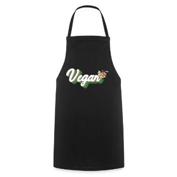 Vegan Biene - Kochschürze - Schwarz - Vorne - AI Model Male 185 dark (185cm)