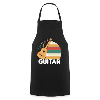 Gitarre spielen lernen - Kochschürze - Schwarz - Vorne - AI Model Male 185 dark (185cm)