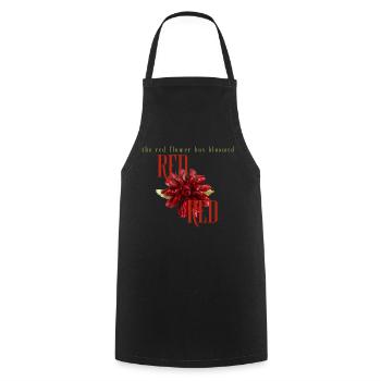 Die rote Blume - Kochschürze - Schwarz - Vorne - AI Model Male 185 dark (185cm)