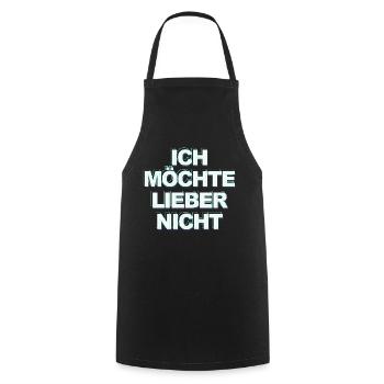 Bartleby der Schreiber - Ich möchte lieber nicht - Kochschürze - Schwarz - Vorne - AI Model Male 185 dark (185cm)
