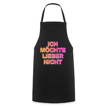 Bartleby the Schreiber - Ich möchte lieber nicht - Kochschürze - Schwarz - Vorne - AI Model Male 185 dark (185cm)
