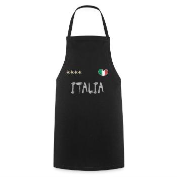 Maillot de football Italie Drapeau italien - Tablier de cuisine - noir - Devant - AI Model Male 185 dark (185cm)