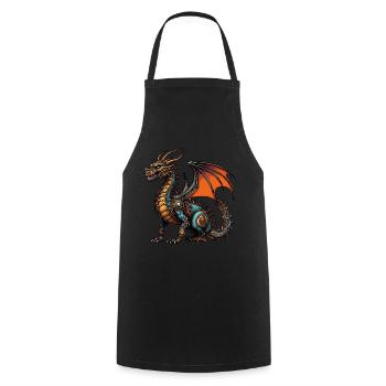 dragon - Cooking Apron - black - Front - AI Model Male 185 dark (185cm)