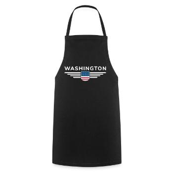 Washington USA Outfit Design T-Shirt - Kochschürze - Schwarz - Vorne - AI Model Male 185 dark (185cm)