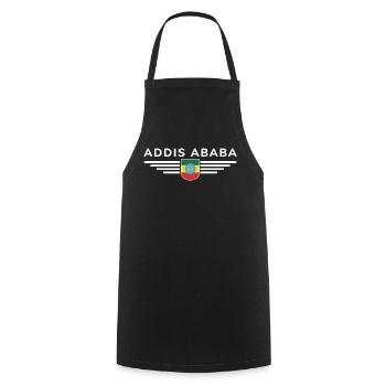 Addis Ababa T-Shirt – Capital City Style - Cooking Apron - black - Front - AI Model Male 185 dark (185cm)