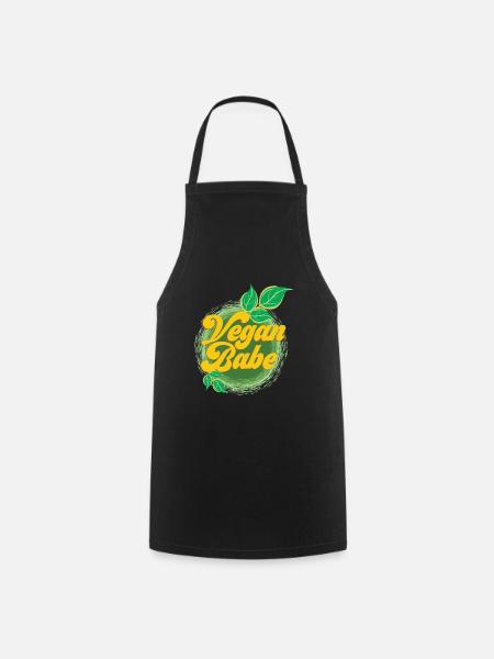 Vegan Babe - Cadeau Végétalien Végétarien Sain - Tablier de cuisine - noir