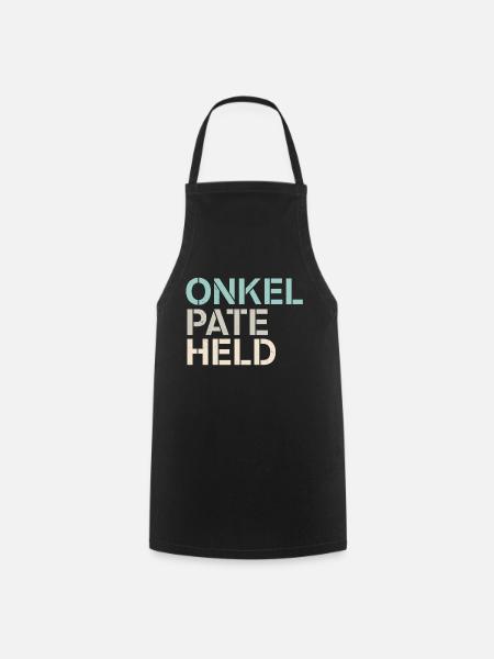 Bester Onkel Pate Held Du wirst Onkel Geschenk - Kochschürze - Schwarz