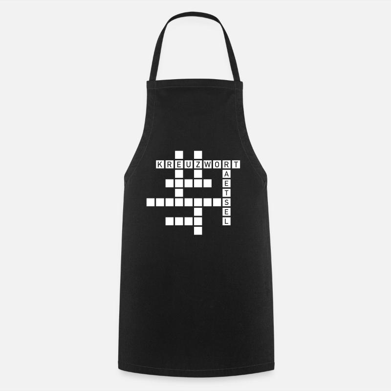 Mots croisés - Tablier de cuisine - noir