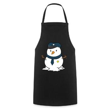 Père Noël Noël police enfants - Tablier de cuisine - noir - Devant - AI Model Male 185 dark (185cm)