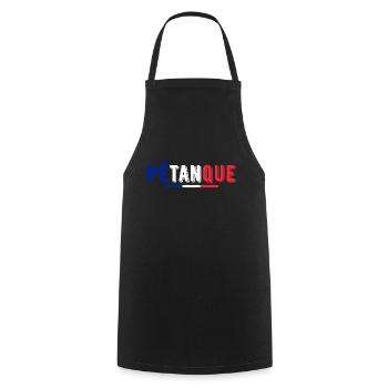 pétanque drapeau france bouliste - Tablier de cuisine - noir - Devant - AI Model Male 185 dark (185cm)