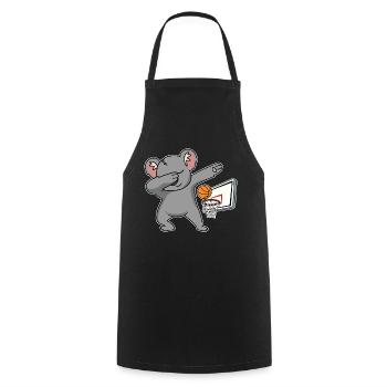 dab dabbing koala basket-ball koalas bande dessinée mignon - Tablier de cuisine - noir - Devant - AI Model Male 185 dark (185cm)