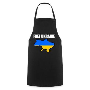 Free ukraine - Cooking Apron - black - Front - AI Model Male 185 dark (185cm)