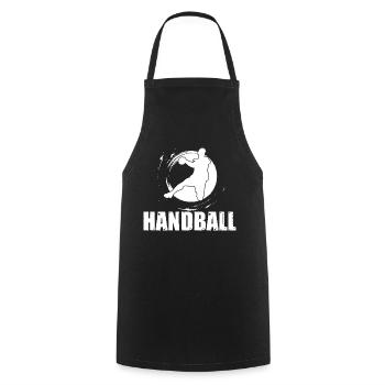 Cooles Handball Motiv für Handballer - Kochschürze - Schwarz - Vorne - AI Model Male 185 dark (185cm)