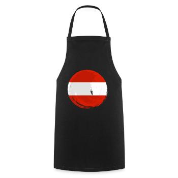 Austria Flag Austria Austrian Flag AT - Cooking Apron - black - Front - AI Model Male 185 dark (185cm)