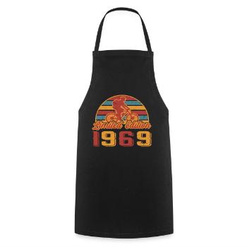 Bicycle Cyclist Bike Birthday Year of construction 1969 - Cooking Apron - black - Front - AI Model Male 185 dark (185cm)