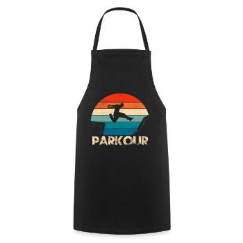Parkour Traceur Free Running - Kochschürze - Schwarz - Vorne - AI Model Male 185 dark (185cm)